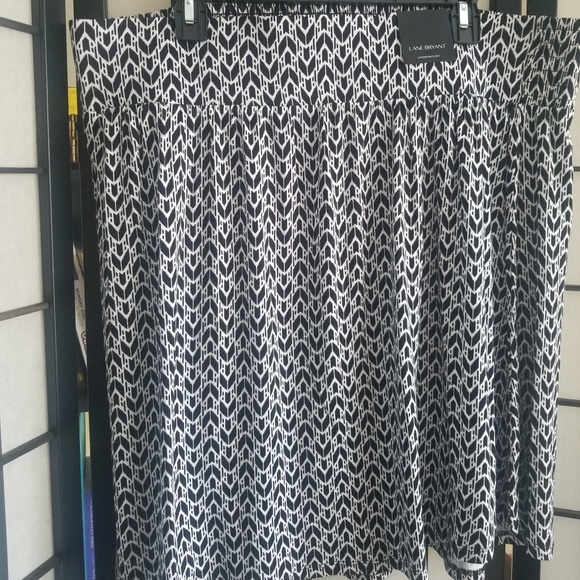 Nwt lane Bryant black white skirt size 18 20 - Picture 2 of 8
